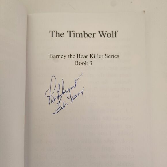 [SIGNED] Timber Wolf (Barney the Bear Killer Series) by Pat Sargent - Picture 3 of 4